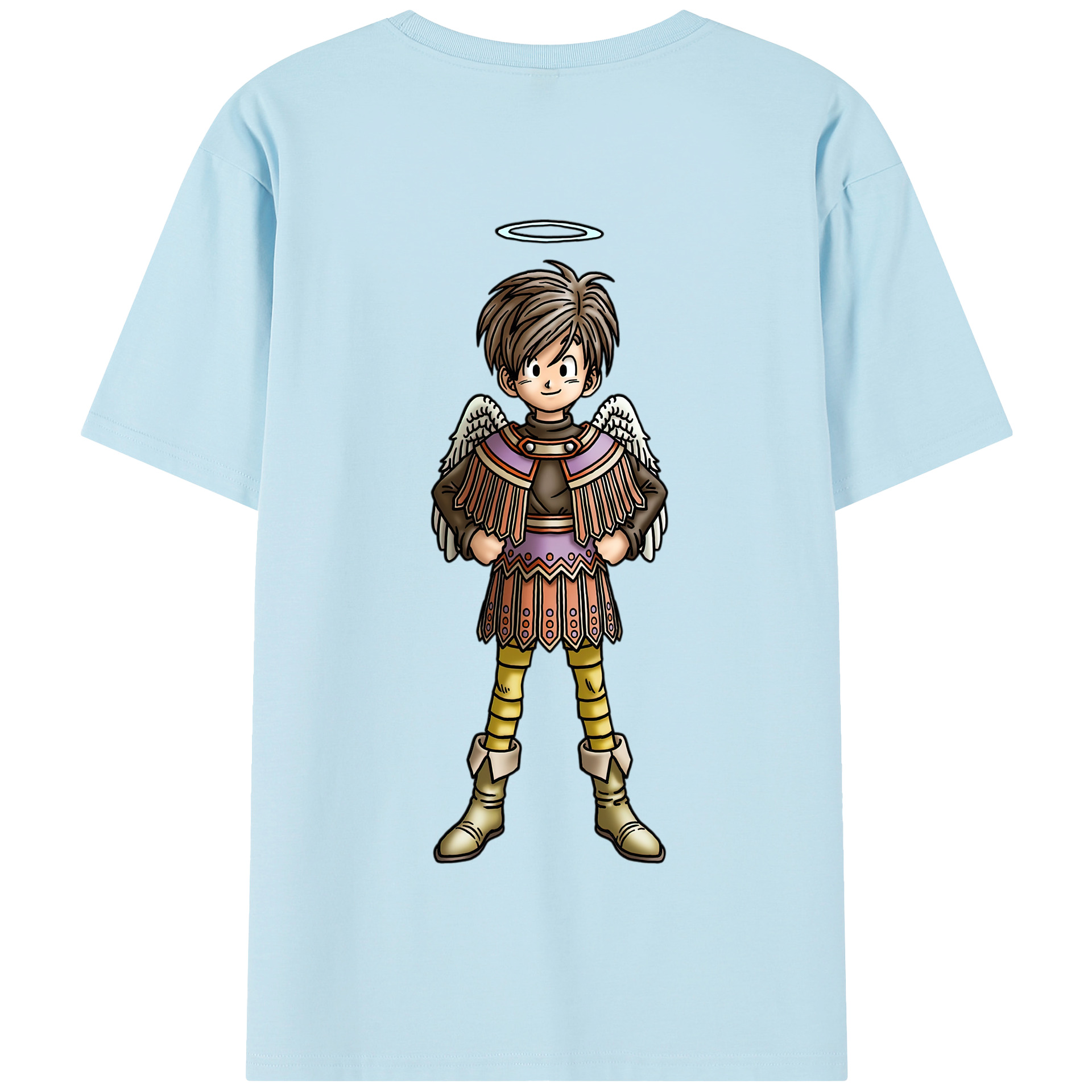 （画像用） ドラゴンクエスト Doragon Kuesuto Dragon Quest 綿100％半袖Tシャツ（背面プリント）
